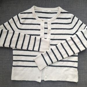 Glassons Black and White Striped Cardigan